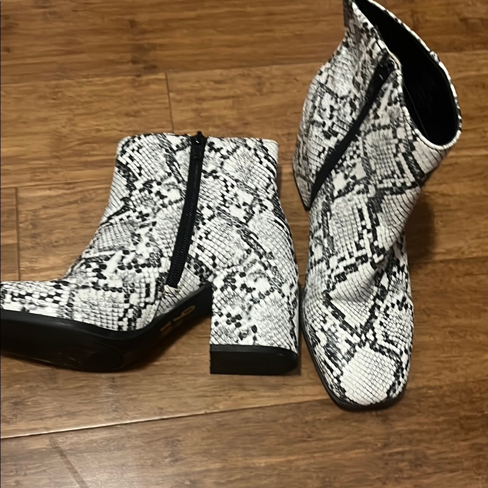 Mix No. 6 Black and White Ankle Booties